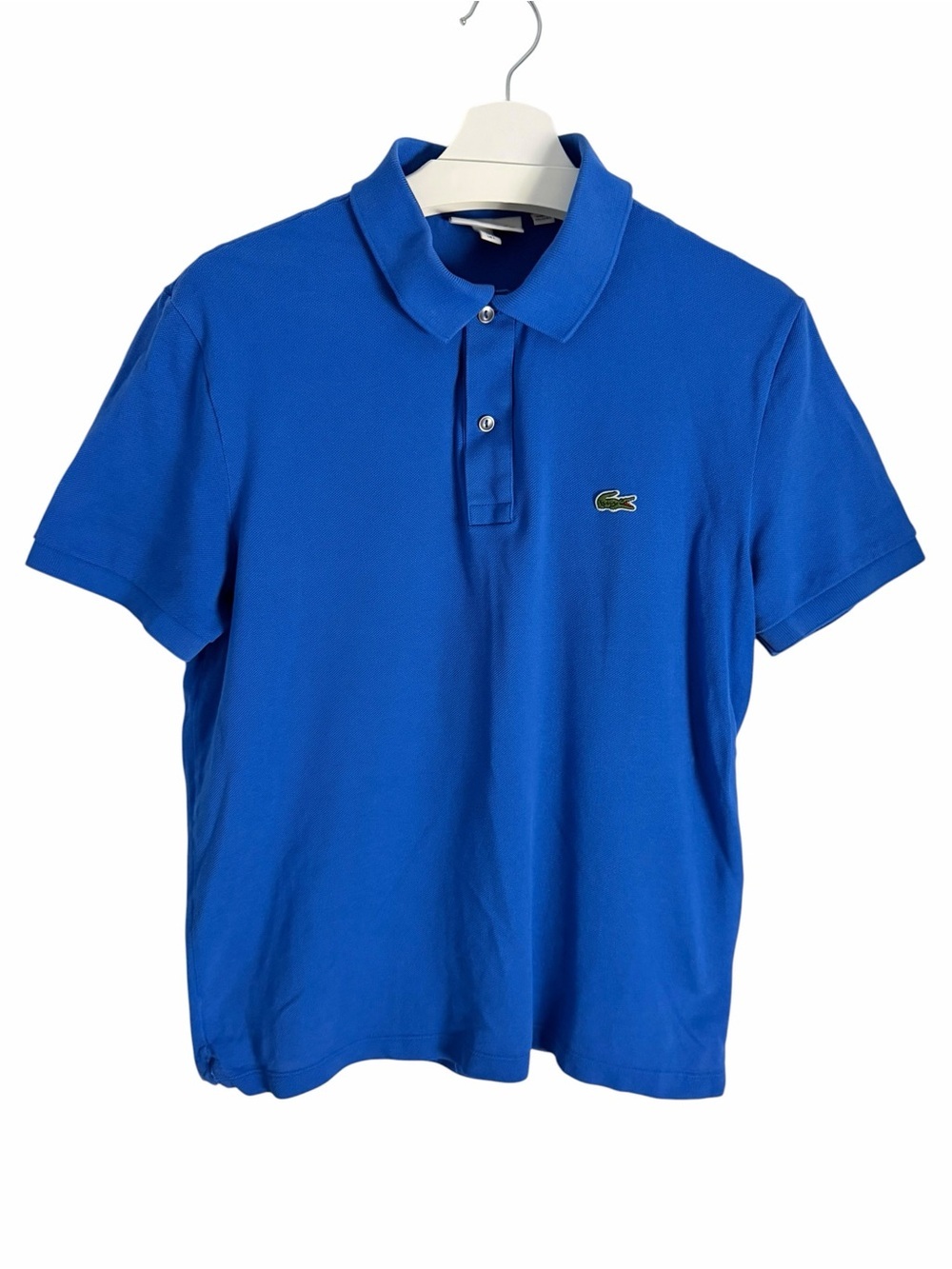 LACOSTE Blue Slim Fit Petit Piqué Cotton Polo Shirt Classic Logo size L